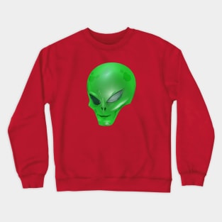 Green Alien Creature Crewneck Sweatshirt